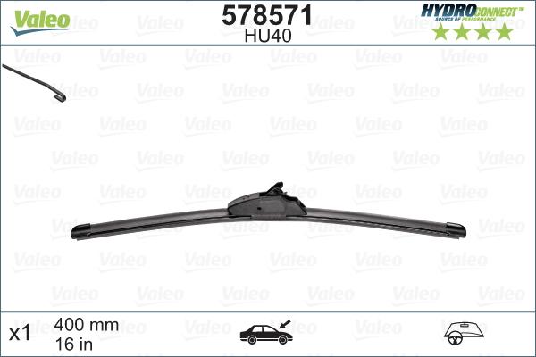 Valeo 578571 - Wischblatt alexcarstop-ersatzteile.com