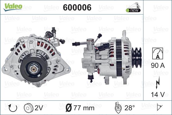 Valeo 600006 - Generator alexcarstop-ersatzteile.com