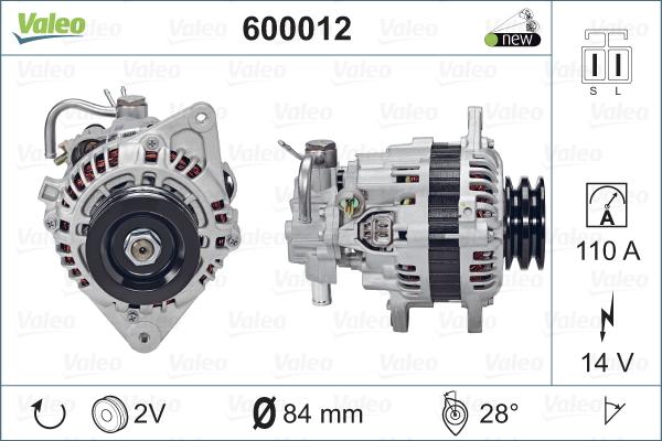 Valeo 600012 - Generator alexcarstop-ersatzteile.com