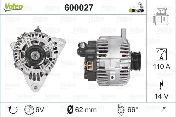 Valeo 600027 - Generator alexcarstop-ersatzteile.com