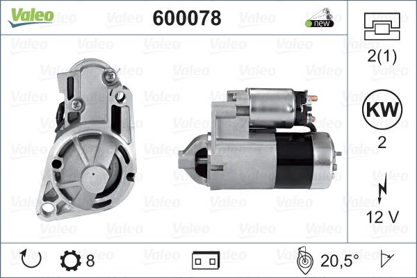 Valeo 600078 - Starter alexcarstop-ersatzteile.com