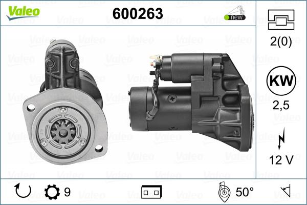 Valeo 600263 - Starter alexcarstop-ersatzteile.com