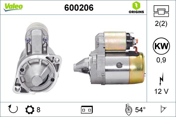 Valeo 600206 - Starter alexcarstop-ersatzteile.com