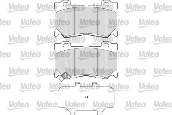 Valeo 601663 - Bremsbelagsatz, Scheibenbremse alexcarstop-ersatzteile.com