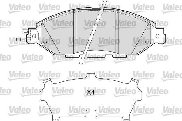 Valeo 601675 - Bremsbelagsatz, Scheibenbremse alexcarstop-ersatzteile.com