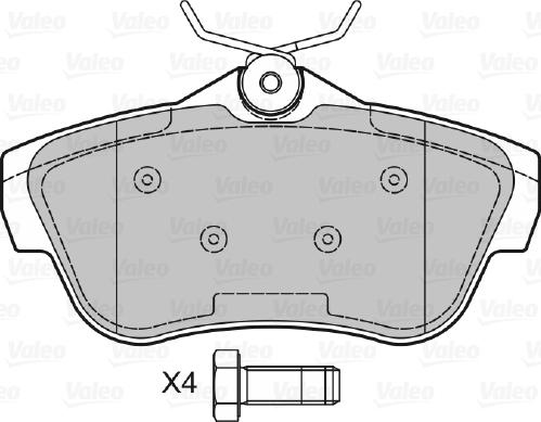 Valeo 601039 - Bremsbelagsatz, Scheibenbremse alexcarstop-ersatzteile.com