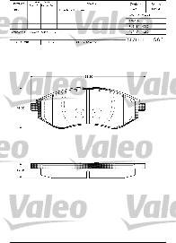 Valeo 601305 - Bremsbelagsatz, Scheibenbremse alexcarstop-ersatzteile.com