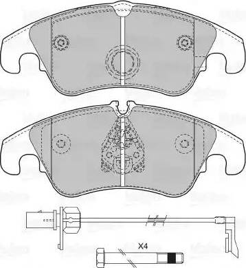 Valeo 601279 - Bremsbelagsatz, Scheibenbremse alexcarstop-ersatzteile.com