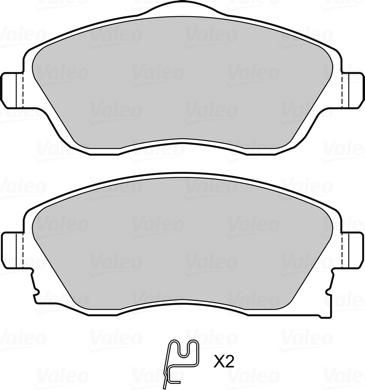 Valeo 601704 - Bremsbelagsatz, Scheibenbremse alexcarstop-ersatzteile.com