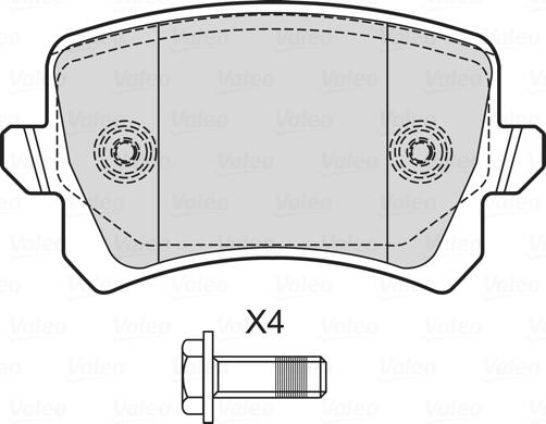 Valeo 601700 - Bremsbelagsatz, Scheibenbremse alexcarstop-ersatzteile.com