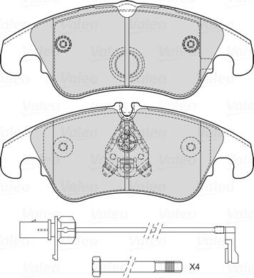 Valeo 601714 - Bremsbelagsatz, Scheibenbremse alexcarstop-ersatzteile.com