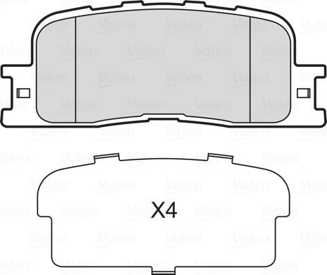 Valeo 601735 - Bremsbelagsatz, Scheibenbremse alexcarstop-ersatzteile.com