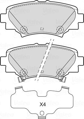 Valeo 601736 - Bremsbelagsatz, Scheibenbremse alexcarstop-ersatzteile.com