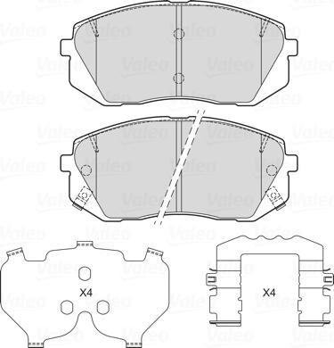 Valeo 601720 - Bremsbelagsatz, Scheibenbremse alexcarstop-ersatzteile.com