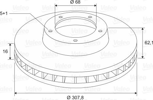 Valeo 197595 - Bremsscheibe alexcarstop-ersatzteile.com