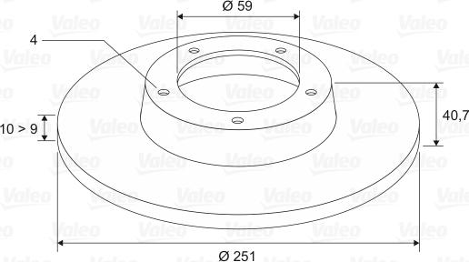 Valeo 197534 - Bremsscheibe alexcarstop-ersatzteile.com