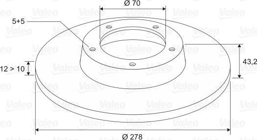 Valeo 197098 - Bremsscheibe alexcarstop-ersatzteile.com