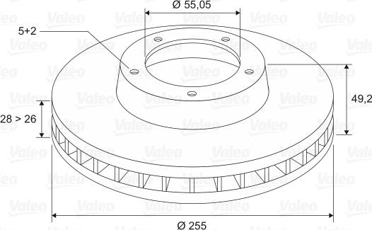 Valeo 197148 - Bremsscheibe alexcarstop-ersatzteile.com