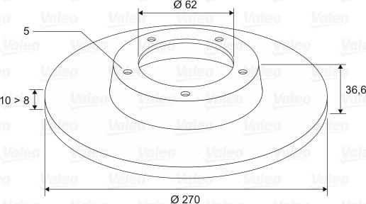 Valeo 197109 - Bremsscheibe alexcarstop-ersatzteile.com