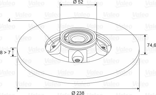 Valeo 197119 - Bremsscheibe alexcarstop-ersatzteile.com