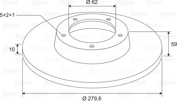 Valeo 197724 - Bremsscheibe alexcarstop-ersatzteile.com