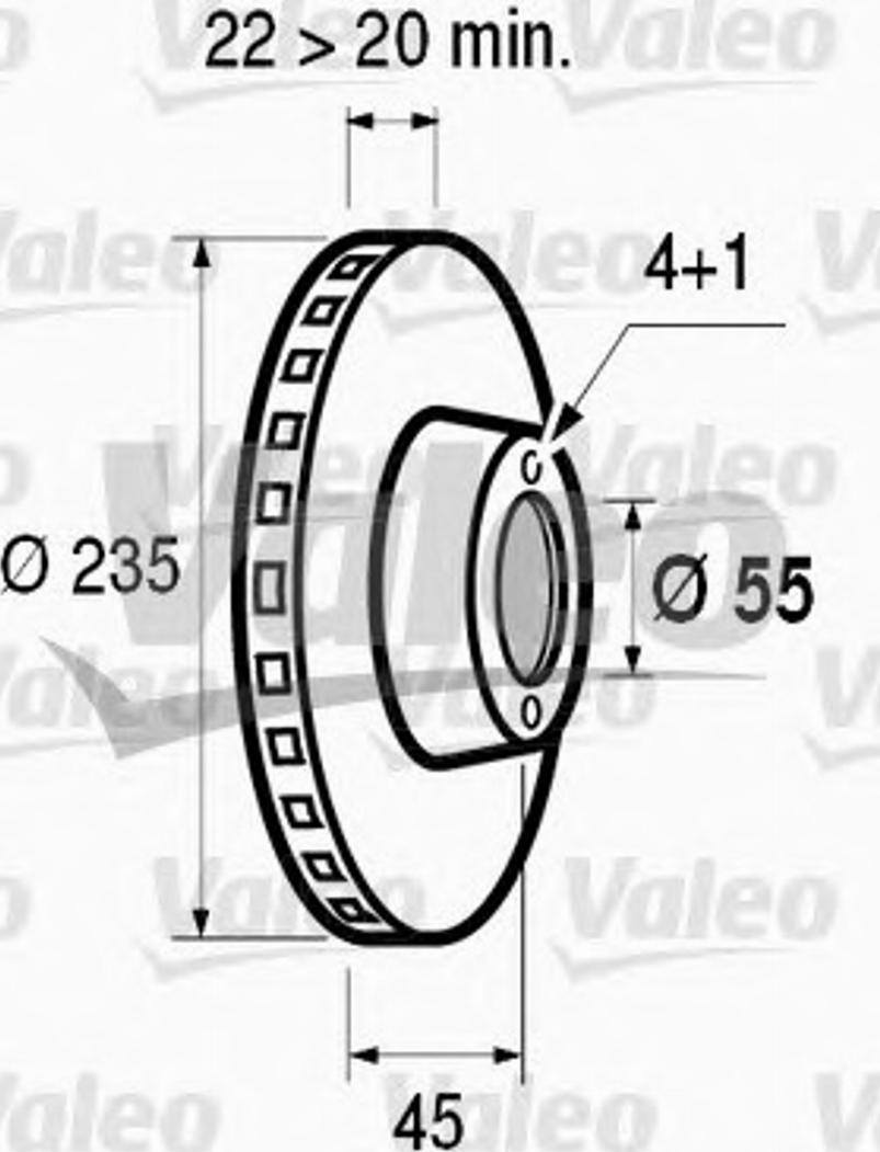 Valeo 186448 - Bremsscheibe alexcarstop-ersatzteile.com