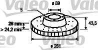 Valeo 186405 - Bremsscheibe alexcarstop-ersatzteile.com