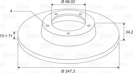 Valeo 297598 - Bremsscheibe alexcarstop-ersatzteile.com