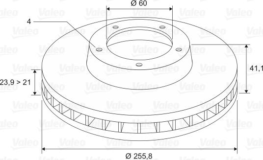 Valeo 186592 - Bremsscheibe alexcarstop-ersatzteile.com