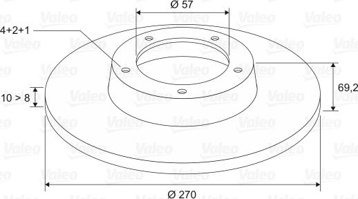 Valeo 186565 - Bremsscheibe alexcarstop-ersatzteile.com