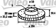 Valeo 186643 - Bremsscheibe alexcarstop-ersatzteile.com