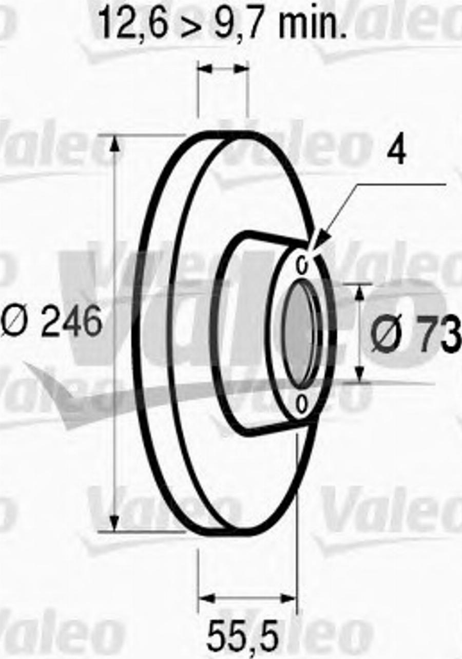 Valeo 186193 - Bremsscheibe alexcarstop-ersatzteile.com