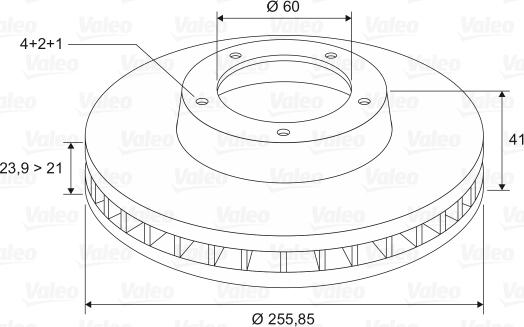 Valeo 186189 - Bremsscheibe alexcarstop-ersatzteile.com