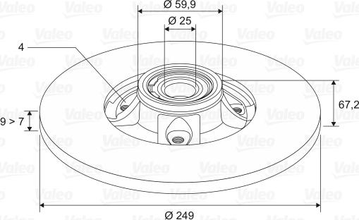 Valeo 186899 - Bremsscheibe alexcarstop-ersatzteile.com