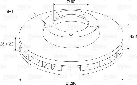 Valeo 186869 - Bremsscheibe alexcarstop-ersatzteile.com