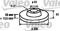 Valeo 186803 - Bremsscheibe alexcarstop-ersatzteile.com