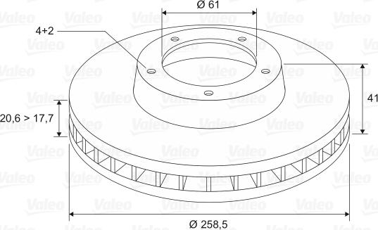 Valeo 297208 - Bremsscheibe alexcarstop-ersatzteile.com