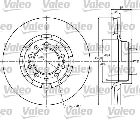 Valeo 187024 - Bremsscheibe alexcarstop-ersatzteile.com