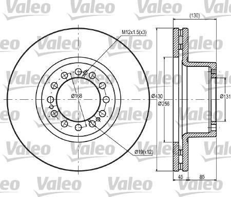 Valeo 187075 - Bremsscheibe alexcarstop-ersatzteile.com