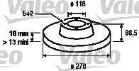 Valeo 187149 - Bremsscheibe alexcarstop-ersatzteile.com