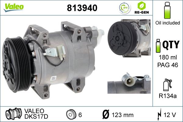 Valeo 813940 - Kompressor, Klimaanlage alexcarstop-ersatzteile.com