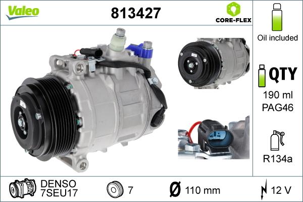 Valeo 813427 - Kompressor, Klimaanlage alexcarstop-ersatzteile.com