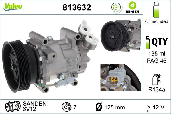 Valeo 813632 - Kompressor, Klimaanlage alexcarstop-ersatzteile.com