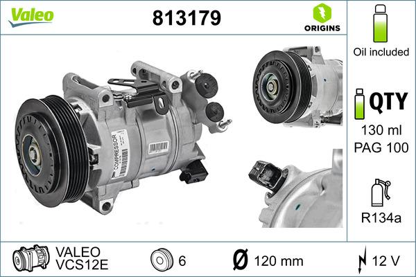 Valeo 813179 - Kompressor, Klimaanlage alexcarstop-ersatzteile.com