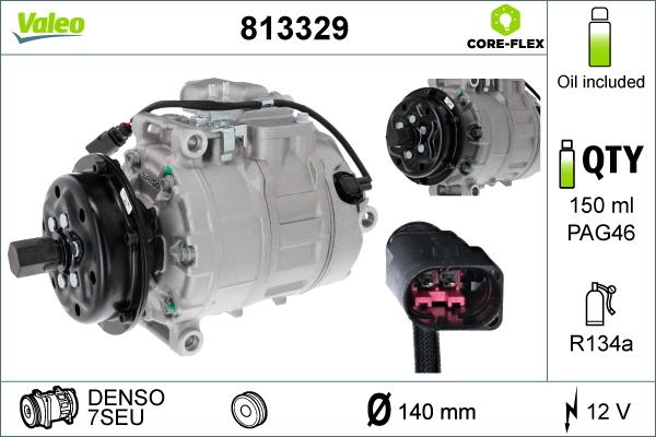 Valeo 813329 - Kompressor, Klimaanlage alexcarstop-ersatzteile.com