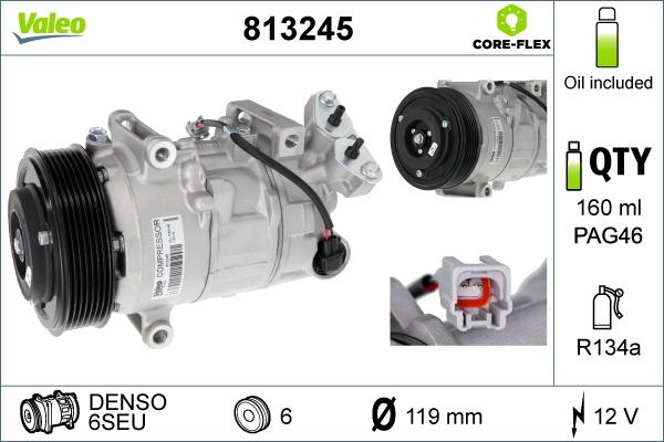 Valeo 813245 - Kompressor, Klimaanlage alexcarstop-ersatzteile.com