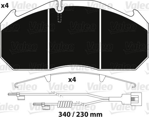 Valeo 882213 - Bremsbelagsatz, Scheibenbremse alexcarstop-ersatzteile.com