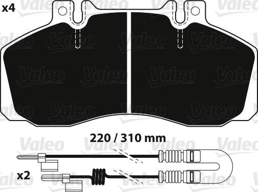 Valeo 882239 - Bremsbelagsatz, Scheibenbremse alexcarstop-ersatzteile.com