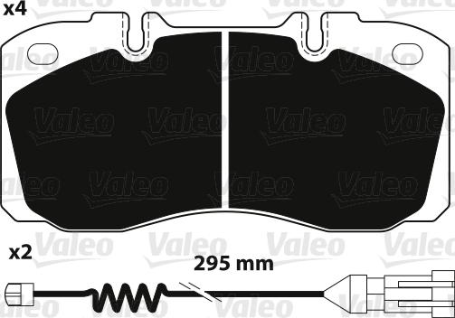 Valeo 882234 - Bremsbelagsatz, Scheibenbremse alexcarstop-ersatzteile.com