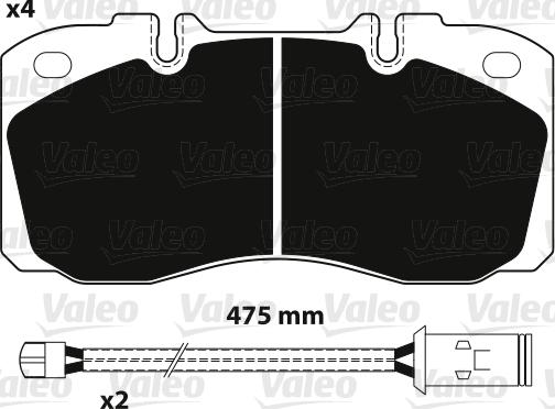 Valeo 882233 - Bremsbelagsatz, Scheibenbremse alexcarstop-ersatzteile.com